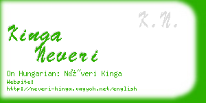 kinga neveri business card